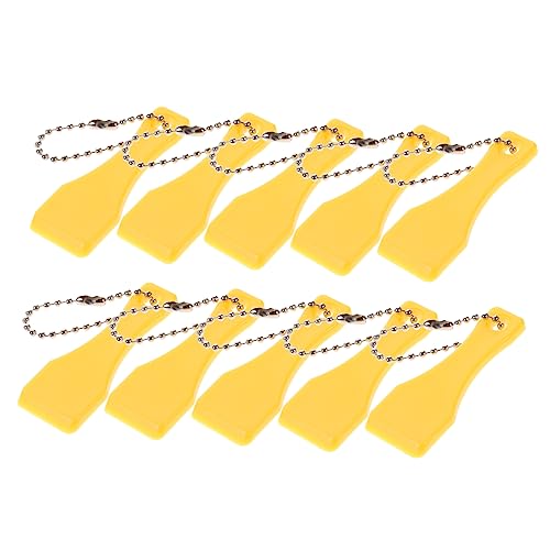 HOMSFOU 10pezzi Raschietti Lotteria Strumento Gratta Biglietti e Resistente Giallo Plastica Per Uso Quotidiano Facile Da Trasportare e Conservare