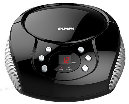Sylvania Portable CD Boombox with AM/FM Radio (Black)
