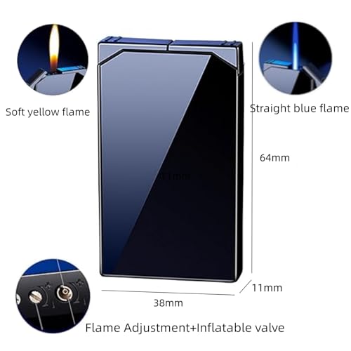 Encendedor Dual Flame Negro con Butano Recargable miniatura 5