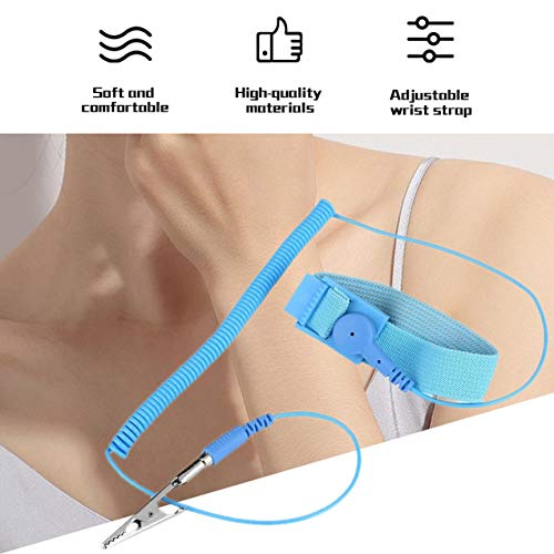 ESD Krokodillenklem polsband Antistatische ontladingsband Aarding Statische schokpreventie Zachte elastische band voor… - Image 5