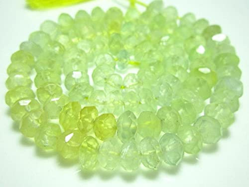 Fil prehnite facettée 6mm pour montage de colliers et bracelets