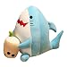 ISAKEN 20CM Giocattolo di Peluche Squalo Boba Plushie Simpatico Bolla di Latte Tè Morbido Peluche Cuscino Bambola di Peluche Animale Kawaii Anime Regalo per Bambini Adulti