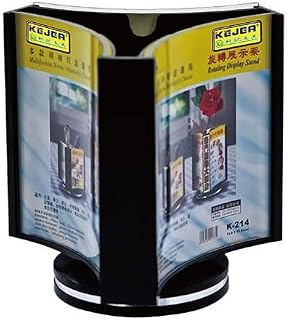 Three-Sided Rotary Sign Card Restaurant Bar Menu Card Display Stand Holder for Office, Home, Store, Restaurant, No Drilling - Verticalï¼ˆ128*128mmï¼‰
