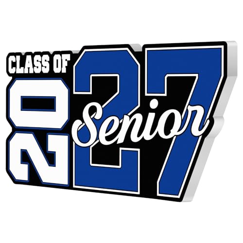 Gerrii Senior Night Decoration Blue Class of 2027 Sign Photo Prop for Table