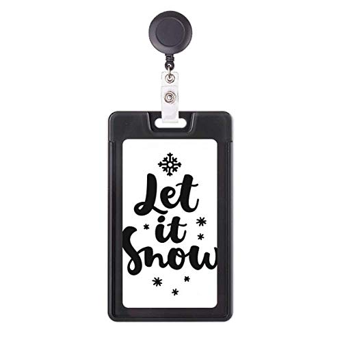 Étui rétractable Let It Snow porte-badge enrouleur et carte de transport
