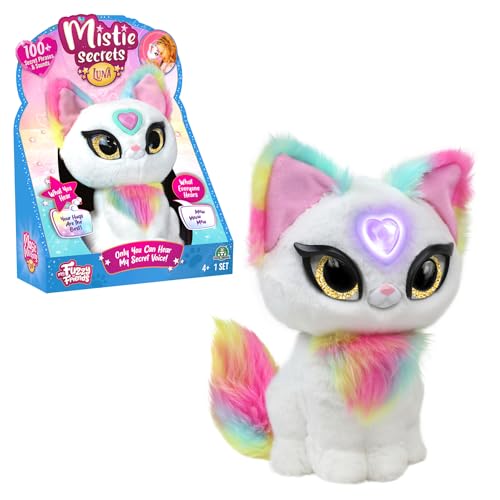 Mistie Secrets, Peluche Interactive avec Fonctions électroniques, Parle en français, Toi Seul Peut Entendre Ses Secrets, Coeur Magique, Modèle Luna, pour Les Enfants...