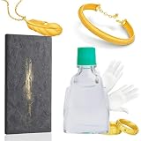 Frahou Juego de prueba de de 10 K, 14 K, 18 K, 22 K, 24 K, con solución de 10 g, comprobador de metales preciosos, juego de prueba de , incluye piedra de prueba, metales