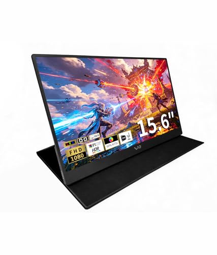 Image of LB M16 15.6 Inch Portable Monitor 1080P FHD IPS HDR for Laptop PC Phone | Ultra-Slim Travel Monitor with USB-C HDMI, Dual Speakers, Aluminum Unibody External Screen