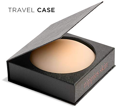 Nippies Non-Adhesive Bra Liner Nipple Covers For Women – Reusable Silicone No-Show Inserts Bra Pad Enhancements With Travel Box - Creme #TOP6