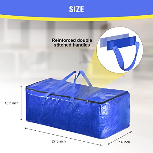Xyk 6 Pack Moving Bags With Carrying Handles And Zippers, Extra Large Heavy-Duty Storage Tote Replace Moving Boxes #TOP1