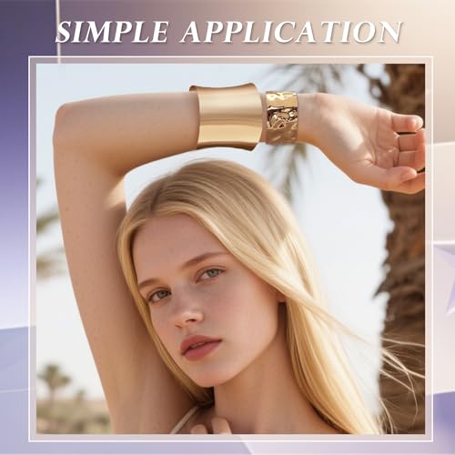 Gold Chunky Cuff Bracelets for Women Irregular Minimalist Statement Bangle Bracelets Adjustable Open Arm Cuff Upper Arm Punk Jewelry2