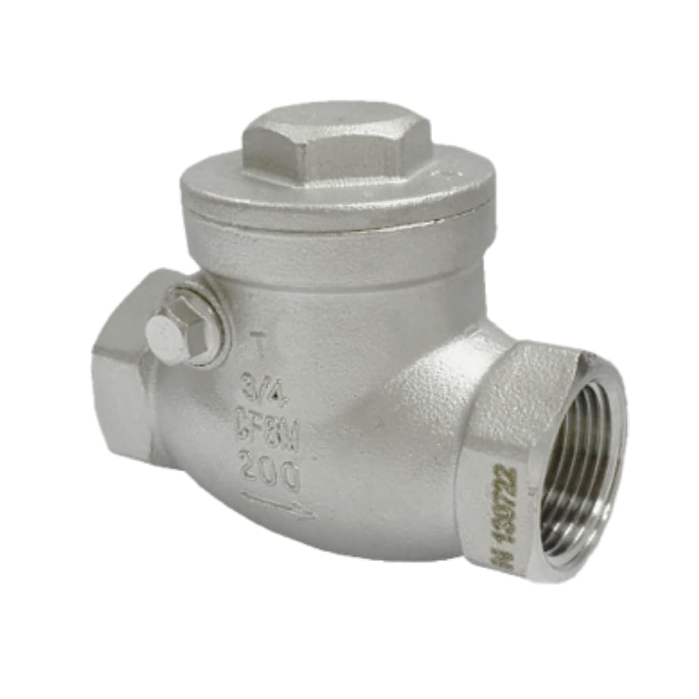 AF Valvola di ritegno a bassa pressione in acciaio inox SS316, 3/8" NPT, fino a 200 PSI, valvola di non ritorno con sede in metallo per acqua, olio e gas