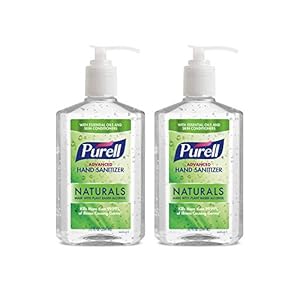PURELL Advanced Hand Sanitizer Naturals with Plant Based Alcohol, Citrus Scent, 12 fl oz Pump Bottle (Pack of 2) – 9629-06-EC