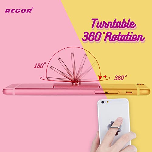 Image of Regor Finger Grip & Mobile Holder | Cell Phone Grip Holder for Hand & Mobile Back Holder | Selfie Holder & Works as iPhone Stand & Android Phone Stand for Desk - Leaf Black