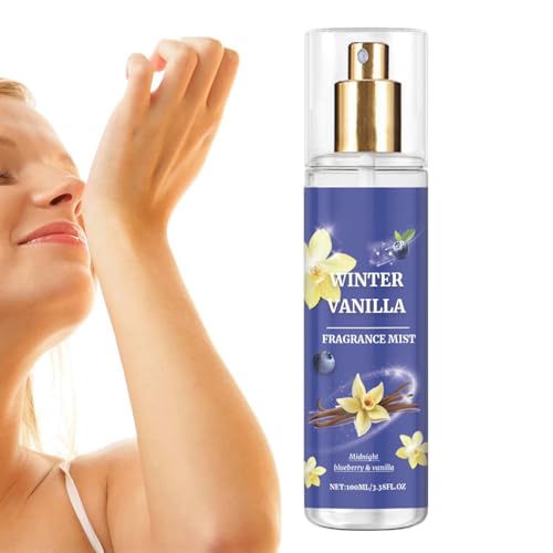 Brume Parfumée Corps Pour Femmes - Vanille-Myrtille 100ml - Spray Polyvalent pour Travail Rendez-vous Hôtels et Soirées