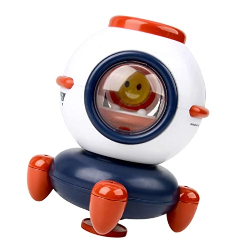 HINAA 10 Pcs Ducha baño Nave Espacial – aspersor Giratorio eléctrico con Luces Colores | Juguetes Piscina para niños pequeños para niños pequeños Mayores 3 años