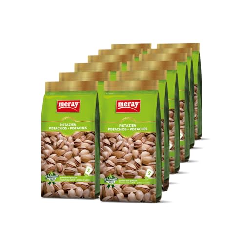 MERAY Pistachos con cáscara tostados y salados 150g - 12paquetes