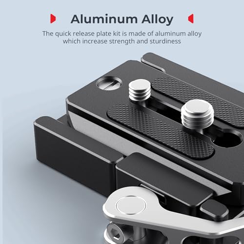 Image of SMALLRIG Universal Quick Release Mount Plate Kit for Arca-Type, Built in Clamp and Plate, with 1 /4''-20 & 3 /8''-16 Threaded Holes- 2144B