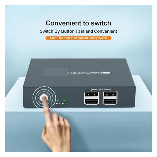 Conmutador KVM USB conmutador 4K selector para ratón teclado e impresora PC 4