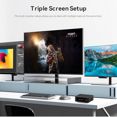 Image of Beelink SER5 MAX Mini PC, AMD Ryzen 7 7735U(6nm, 8C /16T) up to 4.75GHz, Mini Computer 16GB LPDDR5 RAM 500GB NVME SSD, Micro PC 4K@60Hz Triple Display, Mini Gaming Computer WiFi6 /BT5.2 /HTPC /W-11 Pro