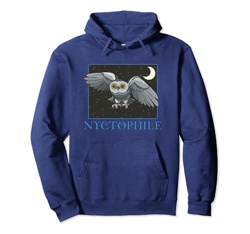 Nyctophile Saw-Whet Owl Loves The Night Birder Owl Lover Pullover Hoodie