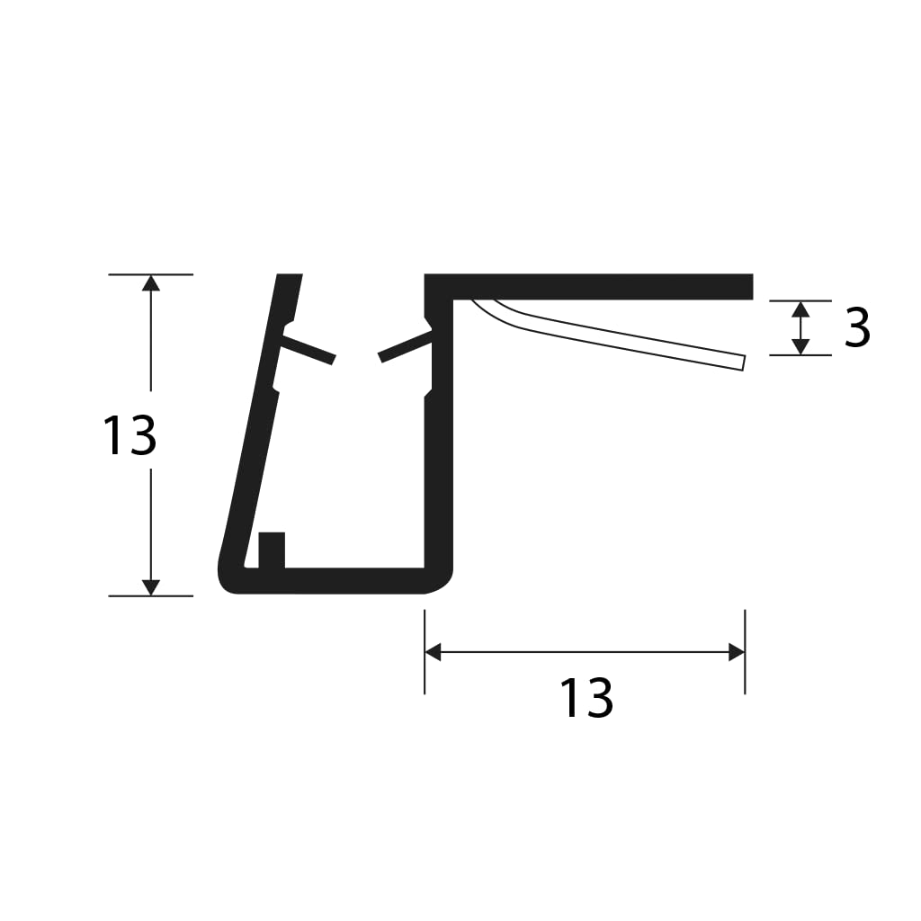 KRAUS Premium Duschdichtung DD-30 Duschtürdichtung für 10mm Glasstärke à 2000mm in transparenter Optik Duschdichtungen für Duschtüren & Duschkabinen Dichtungen als Anschlagdichtung bei 90°
