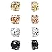 Fu You 4 Pares Acero Inoxidable Pendientes Iman Hombres Mujer Falso Magnéticos...