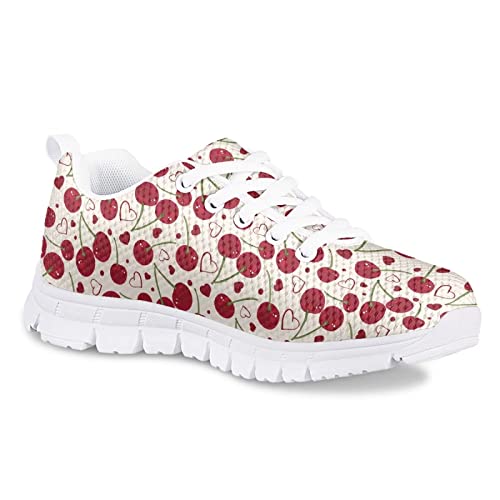 Cute Tennis Shoes for Girls Kids Mesh Running Shoes Lace Up Walking Athletic Sneakers2
