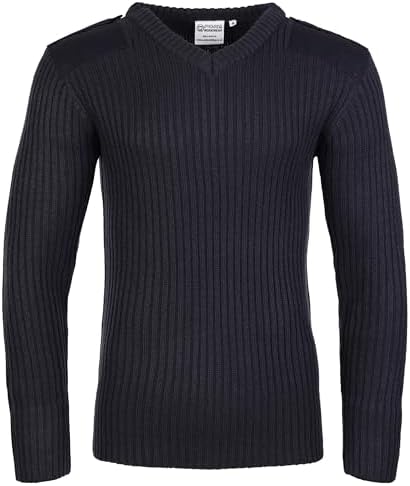 Fort - V-Neck Knitted Combat Jumper - Comfortable & Durable - Cosy & Versatile - Ideal for Work