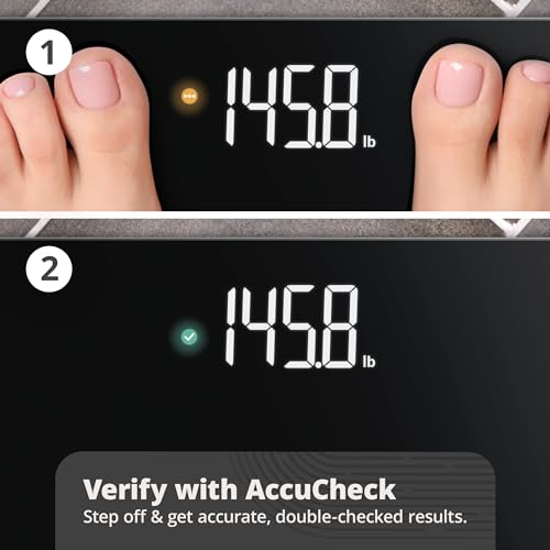 Image of Greater Goods AccuCheck Digital Bathroom Scale for Body Weight (Onyx Black)