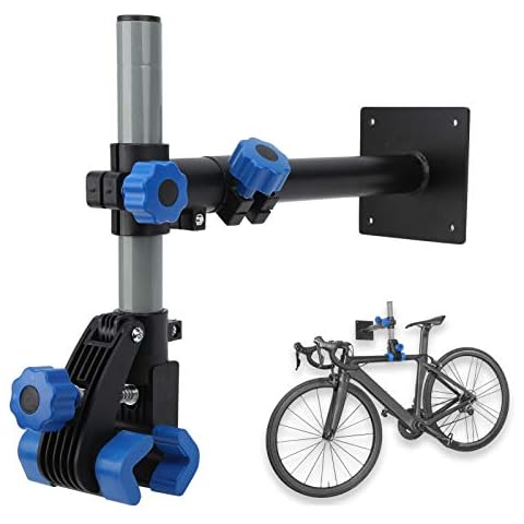 Tefola Bicycle Repair Rack, Bike Repair Stand Wall Mount Rack Bicycle Height Adjustable Clamp Maintenance Workstand Cover