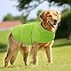 PUZAUKAL Hundepullover Fleece Weste Hundemäntel Winter Warmer Hundeweste für Kleine Hunde Weicher Fleece Hundejacke mit Geschirr Pullover für Mittel Großen Hund Katze-Grün(XL)