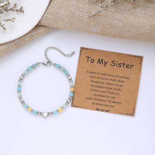 Image of Best Friend Bracelet Gifts for Women Sister Bestie, Christmas Gift for Teens Mom Daughter Granddaughter Birthday Gift for Her Stocking Stuffers