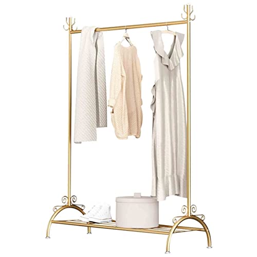 Portant à vêtements doré pour chambre moderne, organisateur de dressing parfait