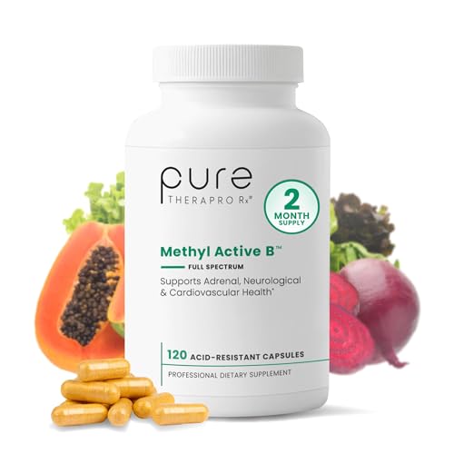 Pure Therapro Rx Methylated B Vitamins for Men and Women Made in USA 2 Month Supply | Active Methyl B Complex Vitamins Including Methyl B12 Methylfolate Benfotiamine Choline Niacin TMG & More