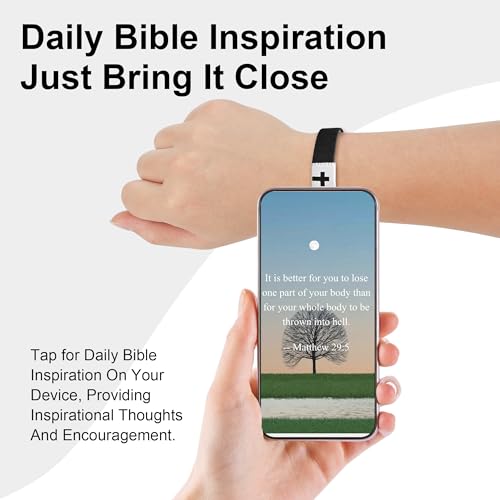 Daily Bible Verse Bracelet, Christian Bracelet for Women Men, Christian Jesus Jewelry Gifts Wristband2