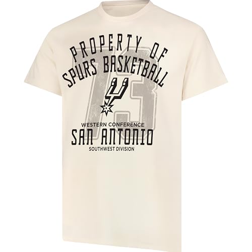 Ultra Game Men's NBA Official Super Soft Nostalgic T-Shirt, San Antonio Spurs, Cream, XX-Large