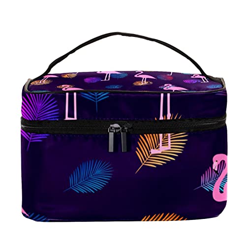 Trousse de toilette plumes flamants roses compacte et grand organisateur d'accessoires