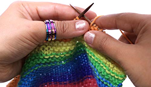 Bague compte-rangs Knitter's Pride Rainbow outil tricot crochet taille 8