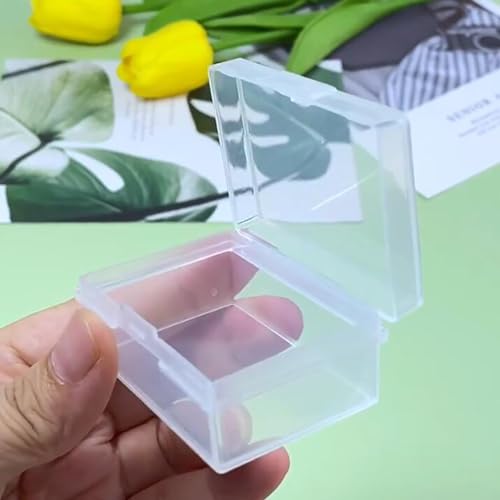 Image of 12 PCS Rectangular Clear Plastic Organizer Storage Box Containers (2.25 x 1.54 x 0.95 Inch), Clear Plastic Beads Storage Containers Box for Beads, Jewelry, Game Pieces and More