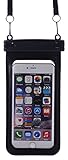 Waterproof Case for iPhone 6, iPhone 6Plus, Galaxy S6, Galaxy S6 Edge, iPhone 5, GS5, and Models Smaller than 6 Inches, Black