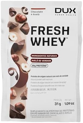 Fresh Whey Protein - Chocolate e Avelã Sachê 31g - 20g de Proteín...