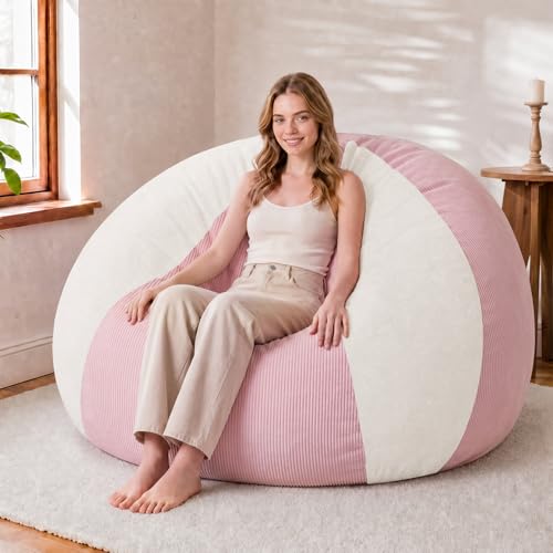HABUTWAY 5FT Bean Bag Chair, Teardrop Beanbag with Memory Foam Filled