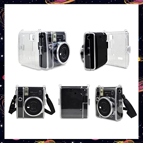 Muziri Kinokoo Protective Case Clear Compatible With Fujifilm Instax Mini 40 Instant Camera/Polaroid Mini 40 Camera - Crystal Hard Pvc Clear Case With Shoulder Strap - Transparent Case #TOP2
