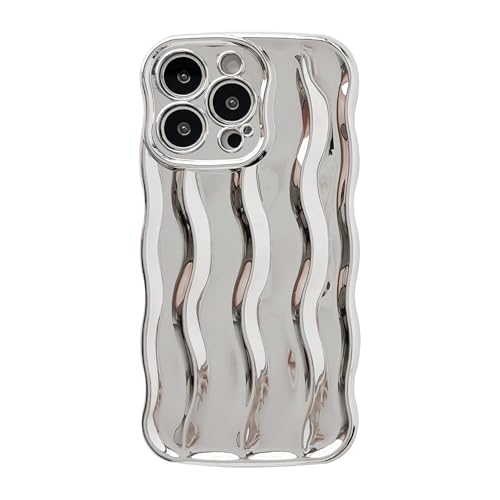 Coque Souple Compatible avec iPhone 13 Pro Caseative Argent en Silicone