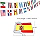 LoveVC Wimpelkette mit 22 Ländern, spanische Sprache, Banner für Klassenzimmer, lateinamerikanische Latino-Flaggen, 18 m, 2 Stück