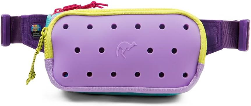 Fanny Pack Cooler Bag – Insulated Fanny Pack with Customizable Charms Panel – Practical and Cute Belt Bag Ideal for Traveling, Hanging Out, Festivals, Concerts, Beach - Small (Lilac)