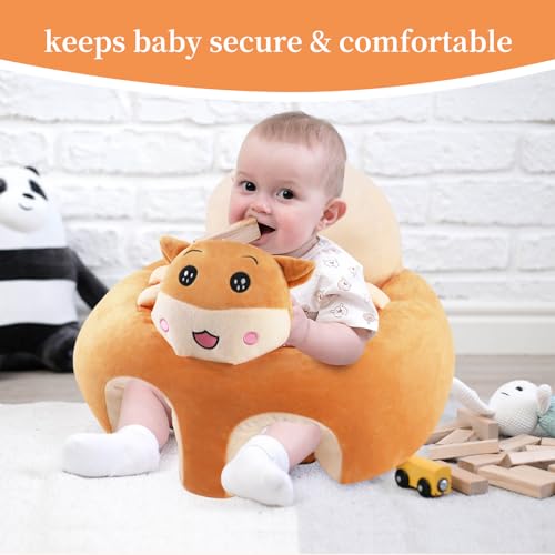 KAKIBLIN Baby Support Sofa, Baby Chairs for Sitting Up,Infant Sitting Chair Sofa Plush Baby Learning to Sit Chair Infant Seats for Sitting Up for 6-16 Months Baby,Frog-1 - Thumbnail 2