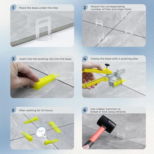 Sistema de nivelación de azulejos Eunice espaciadores de suelo 6