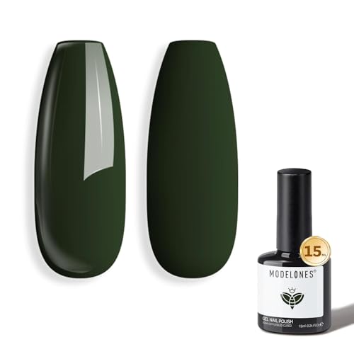 modelones Green Gel Nail Polish Emerald Dark Polish
